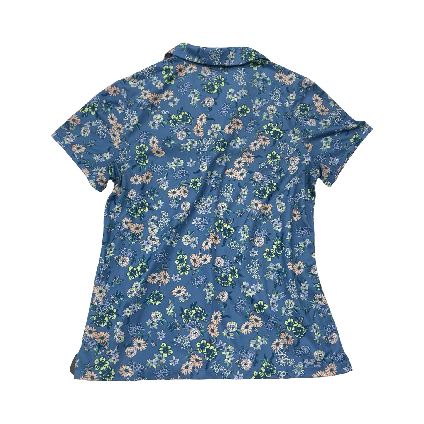 Athletic Top Ss By Nike In Floral Print, Size:M