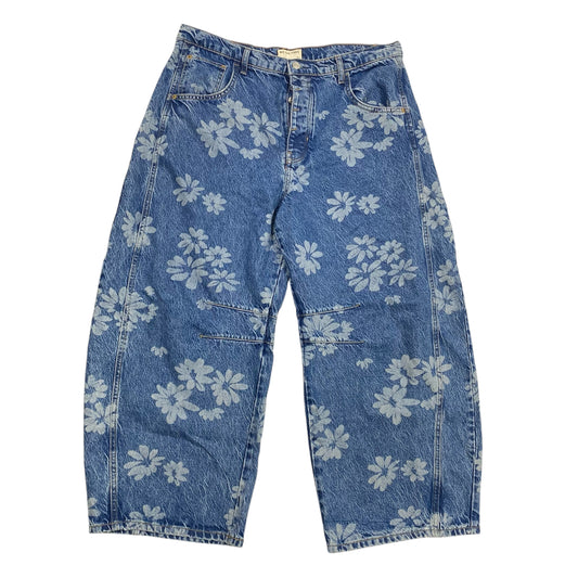 Jeans Wide Leg By We The Free In Blue Denim, Size:14