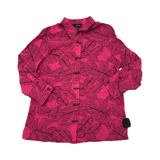Top Ls By Ali Miles In Black & Pink, Size:M