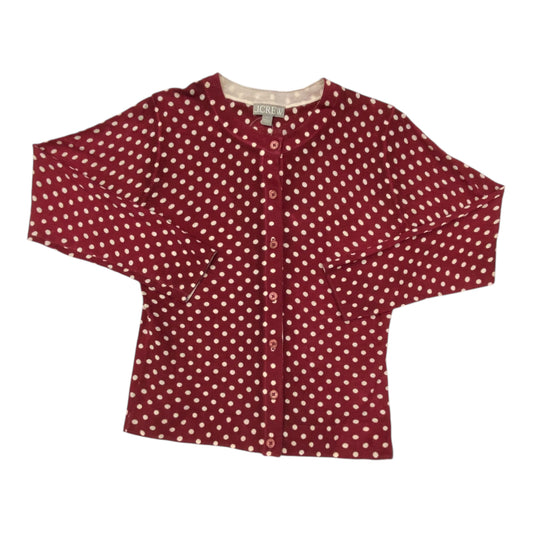 Sweater Cardigan By J. Crew In Polkadot Pattern, Size:S