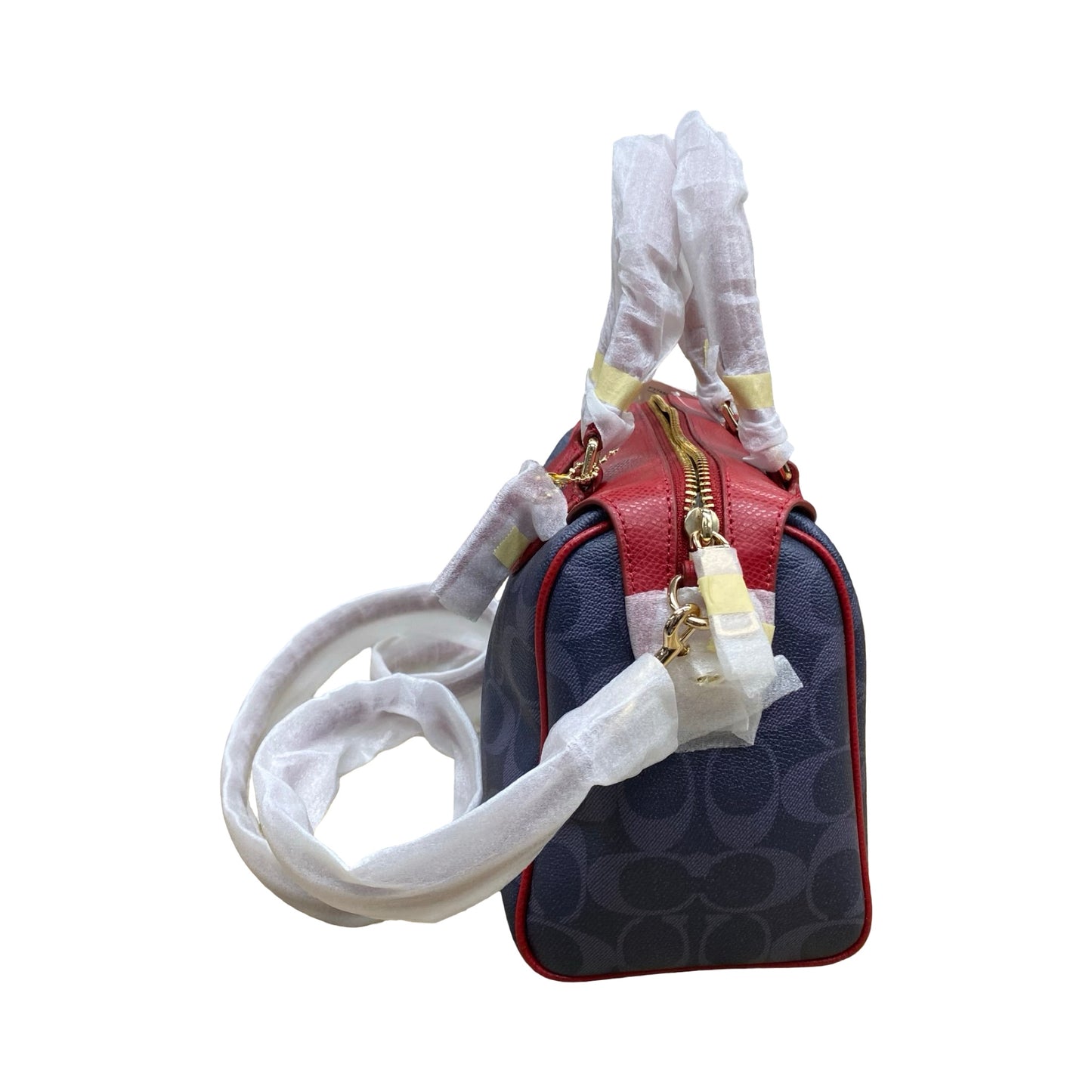 Handbag Designer By Coach In Blue & Red (as is see photos). Size:Small