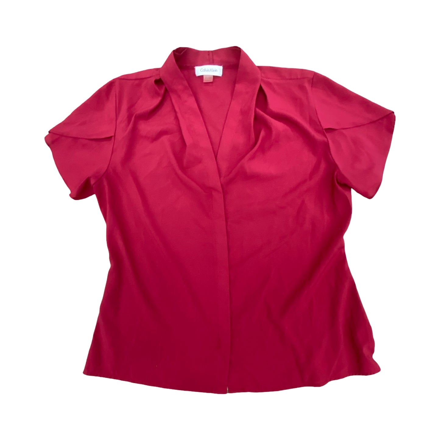 Top Ss By Calvin Klein In Red, Size:M
