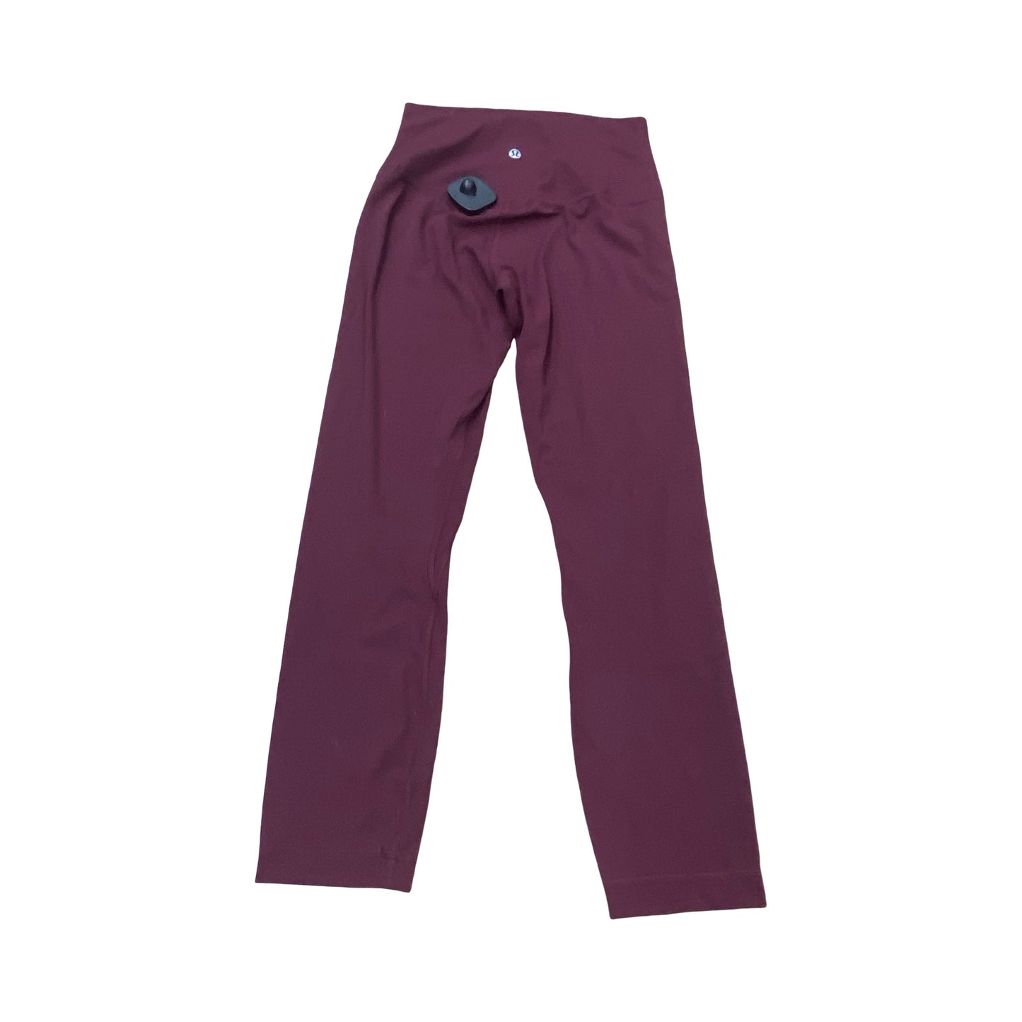Athletic Capris By Lululemon In Maroon, Size:4