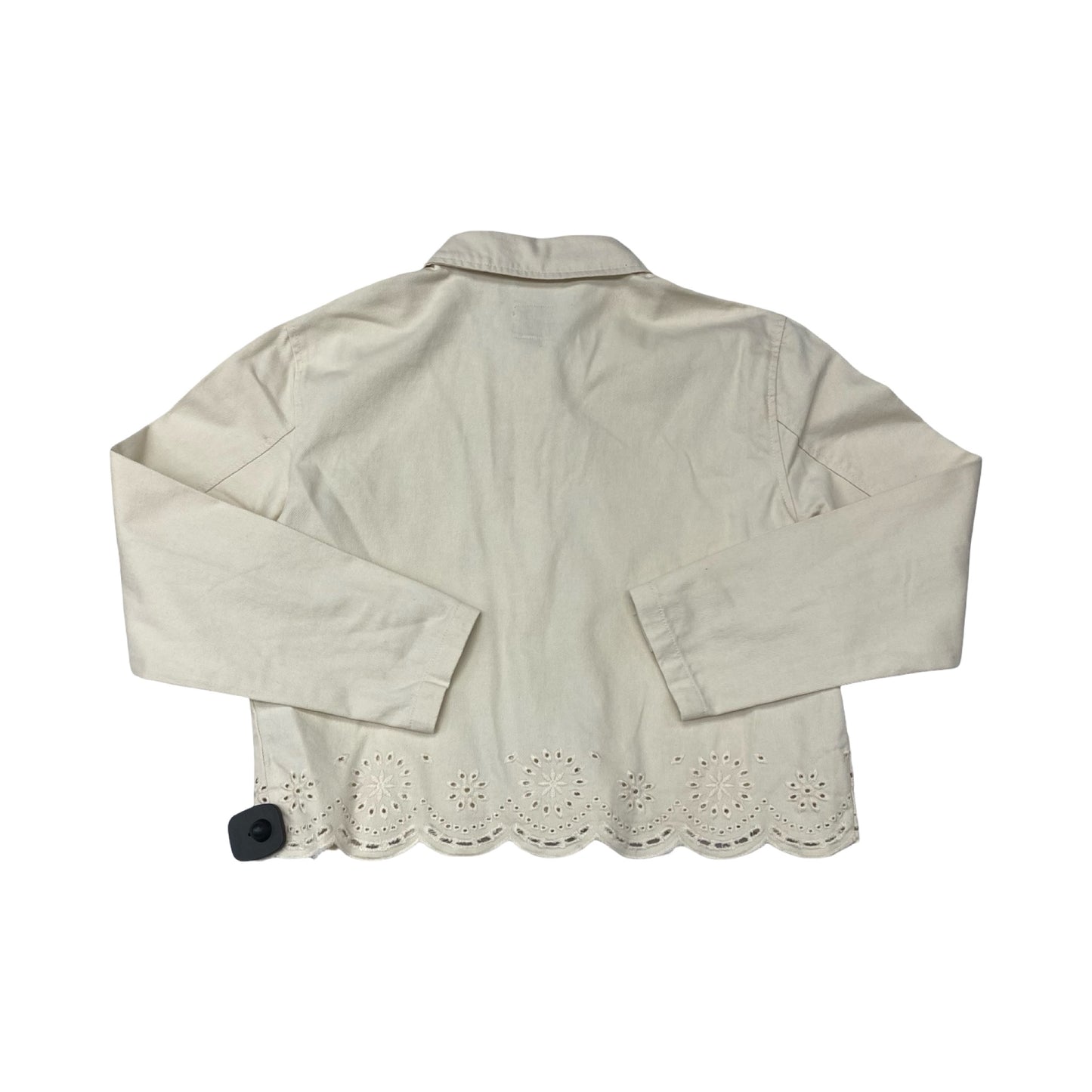 Jacket Denim By Kensie In Cream, Size:Sp