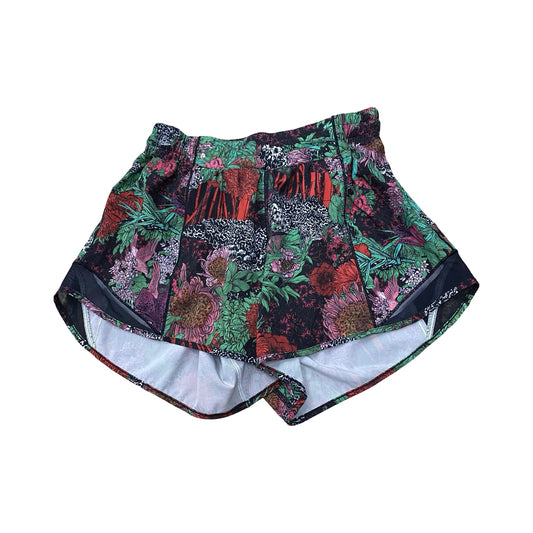 Athletic Shorts By Lululemon In Floral Print, Size:6