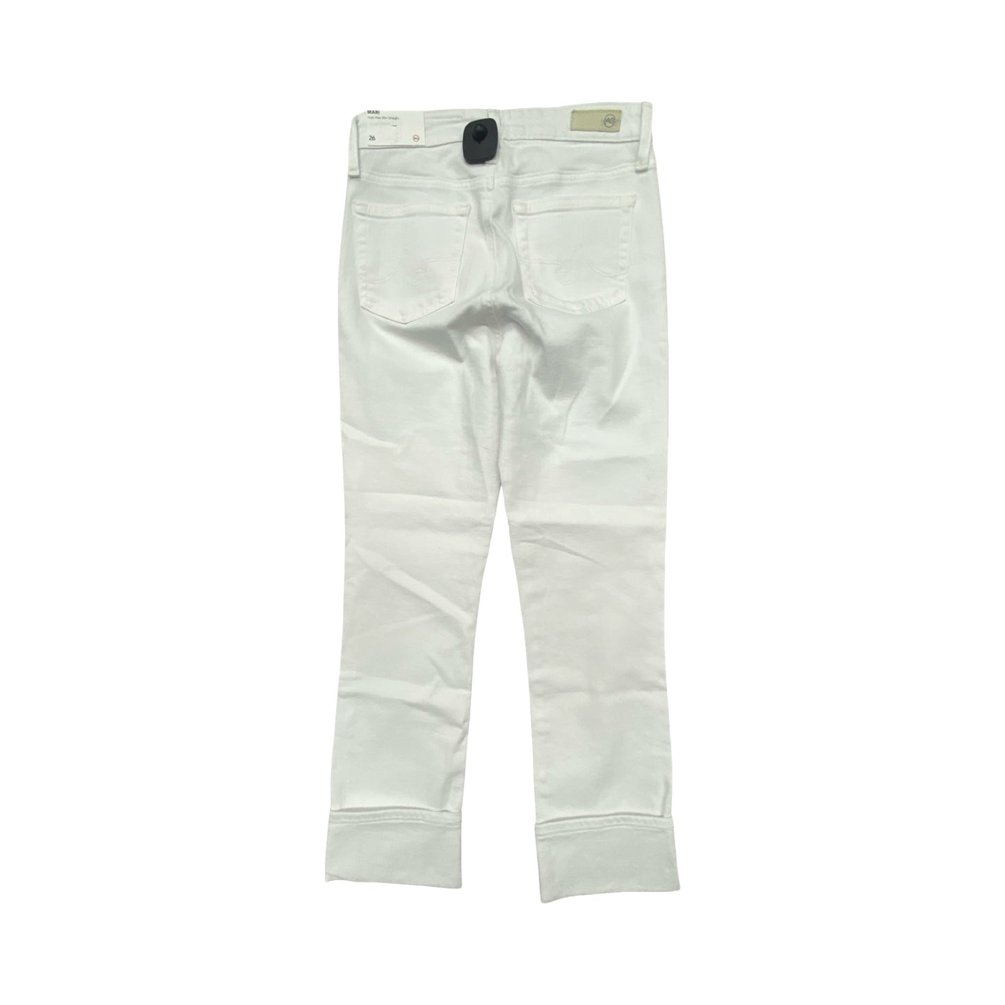 Jeans Straight By Ag Jeans In White Denim, Size:2