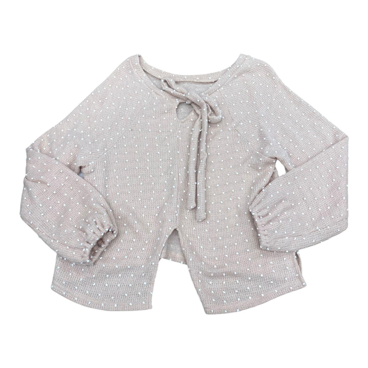 Sweater By Blu Pepper In Pink & White, Size:M