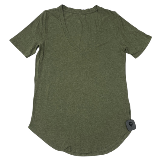 Athletic Top Ss By Lululemon In Green, Size:S