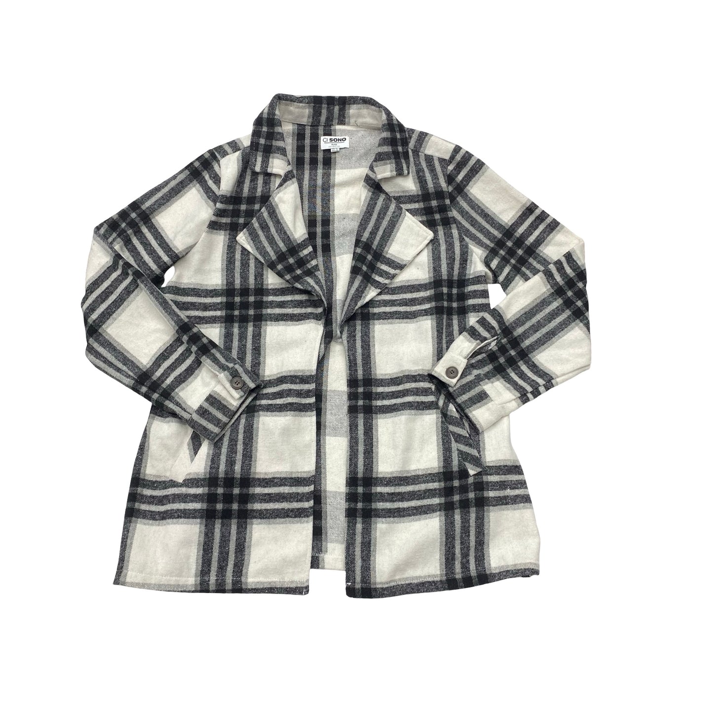 Jacket Shirt By Ci Sono In Plaid Pattern, Size:Xl