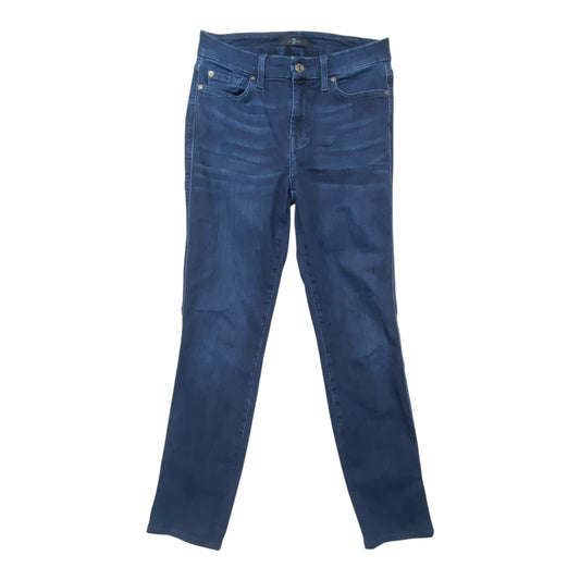 Jeans Straight By 7 For All Mankind In Blue Denim, Size:6