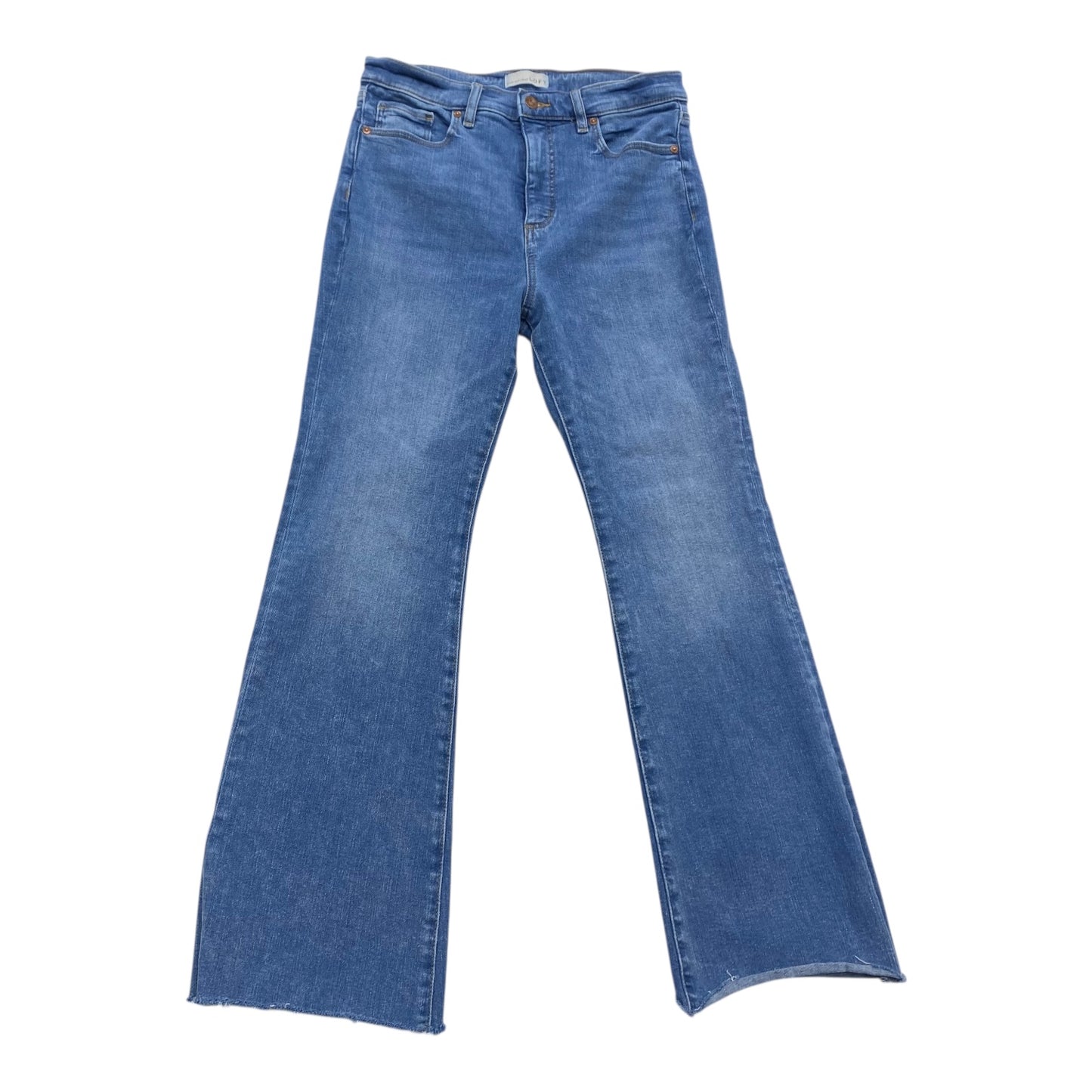 Jeans Flared By Loft In Blue Denim, Size:10
