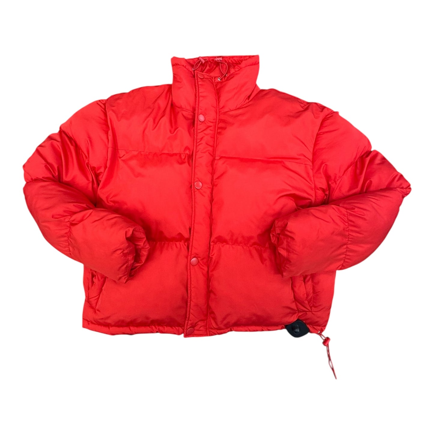 Jacket Puffer & Quilted By Pretty Little Thing In Red, Size:6