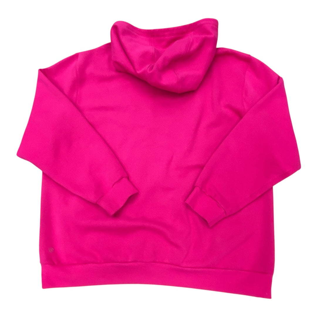 Athletic Sweatshirt Hoodie By Lululemon In Pink, Size:Xl