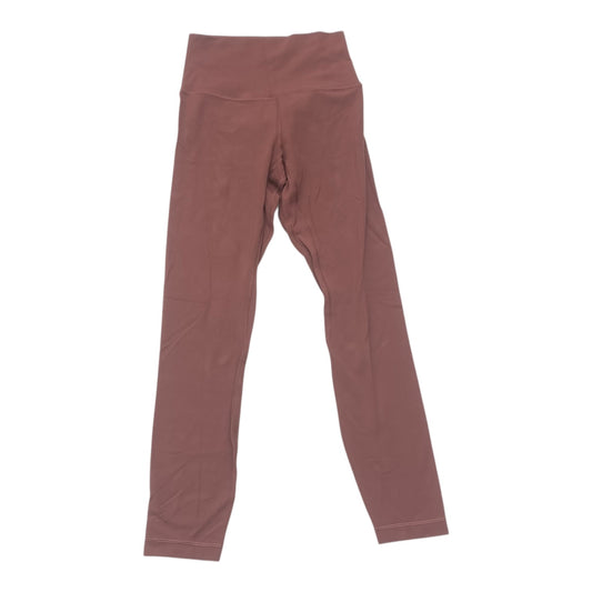 Athletic Leggings By Lululemon In Mauve, Size:4
