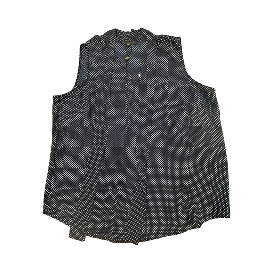 Top Sleeveless By Adrianna Papell In Polkadot Pattern, Size:Xl