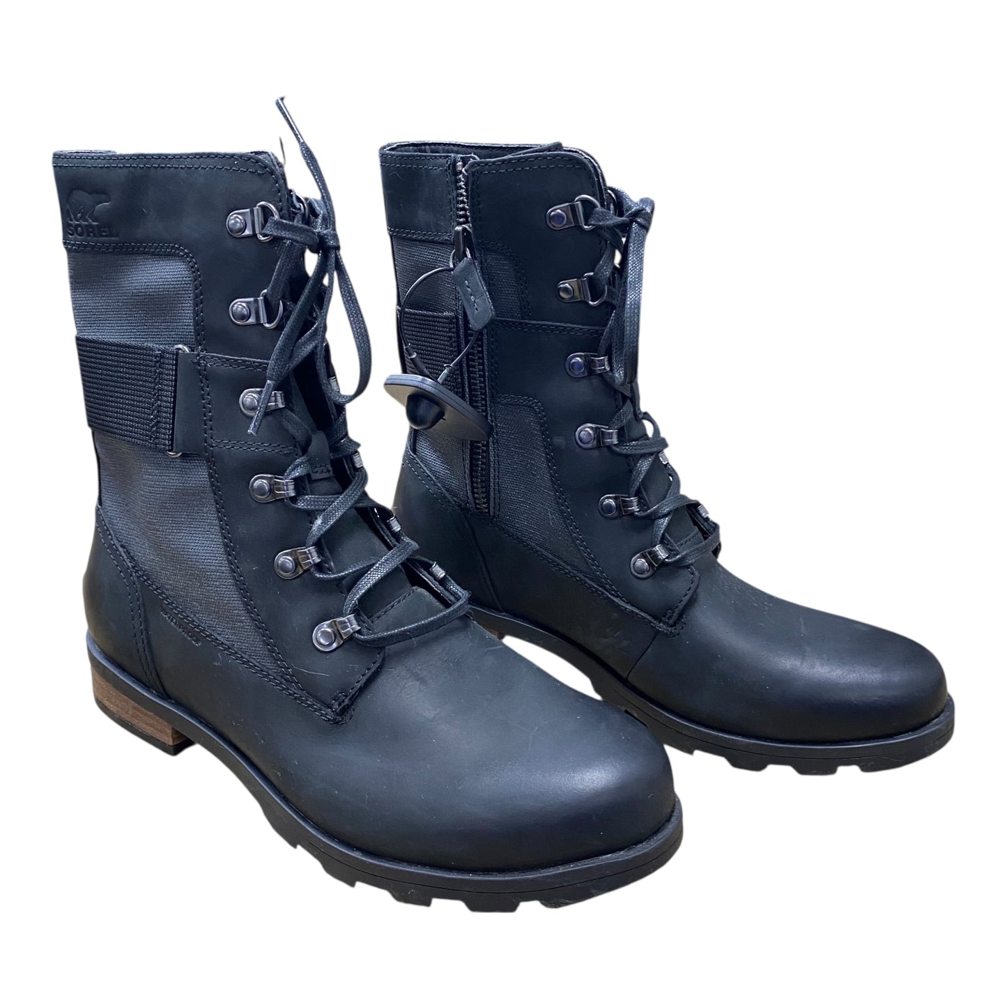 Boots Designer By Sorel In Black & Grey, Size:10