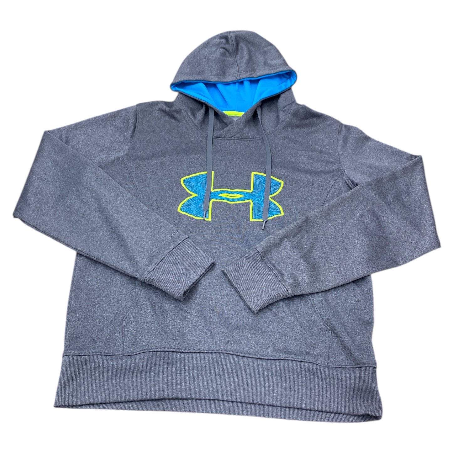 Athletic Sweatshirt Hoodie By Under Armour In Grey, Size:L