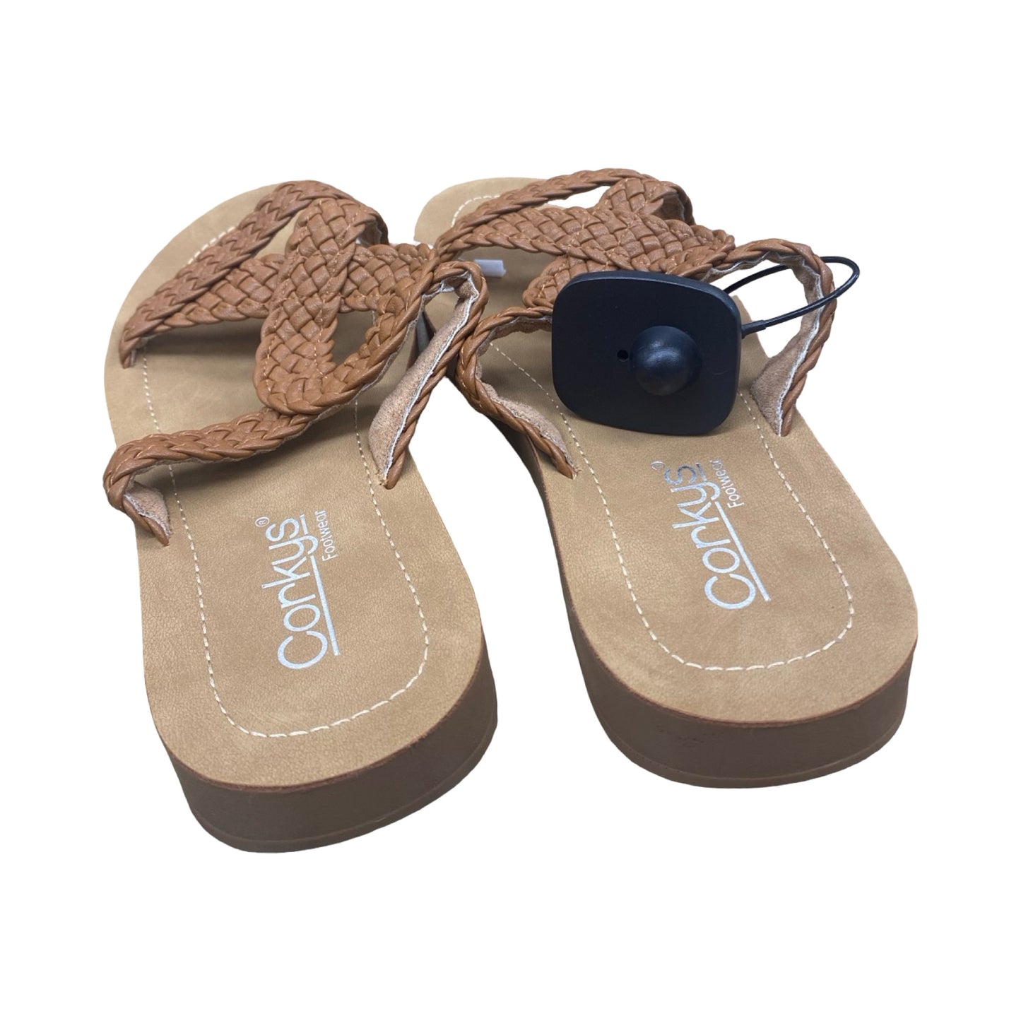 Sandals Flats By Corkys In Brown, Size:7