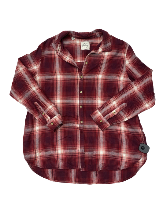 Top Ls By Jachs Girlfirend In Plaid Pattern, Size:Xl