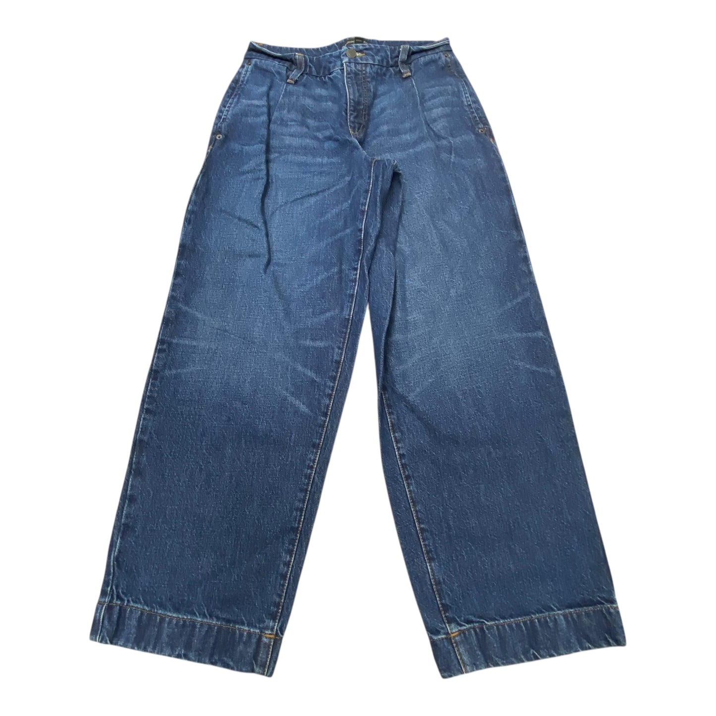 Jeans Straight By Banana Republic In Blue Denim, Size:4