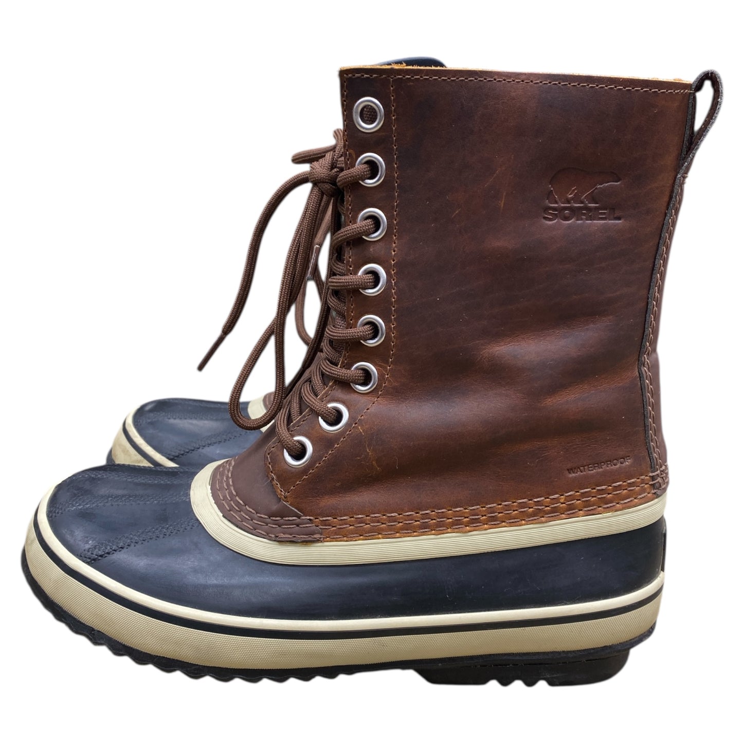 Boots Designer By Sorel In Black & Brown, Size:8