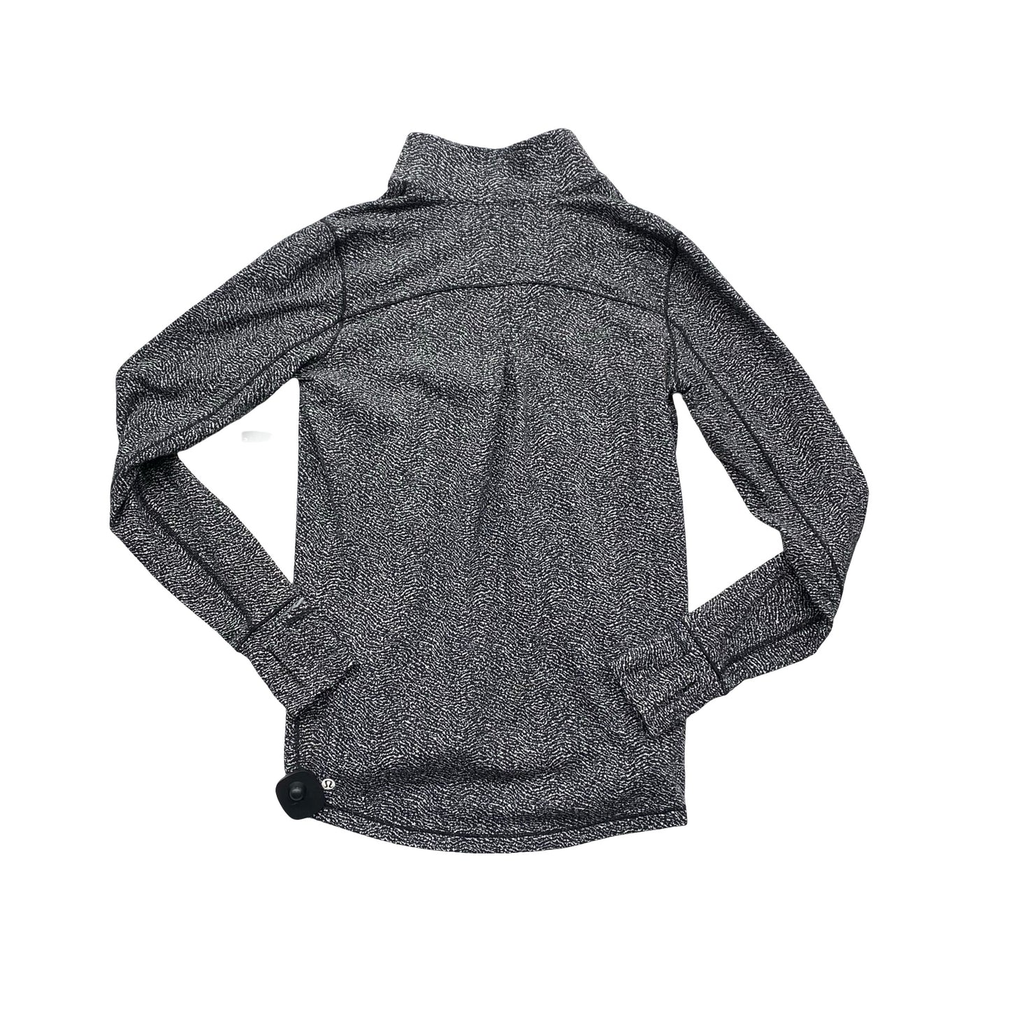 Athletic Jacket By Lululemon In Black & White, Size:10