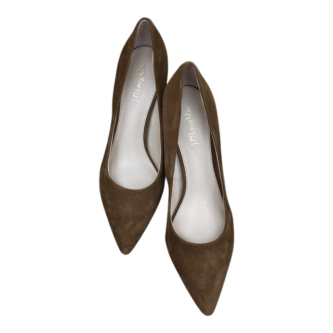 Sandals Heels Block By Cmc In Brown, Size:8.5