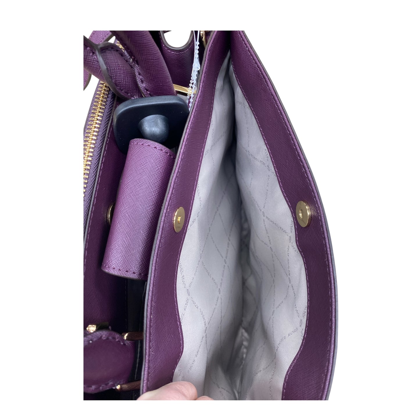 Handbag Designer By Michael Kors In Purple, Size:Large