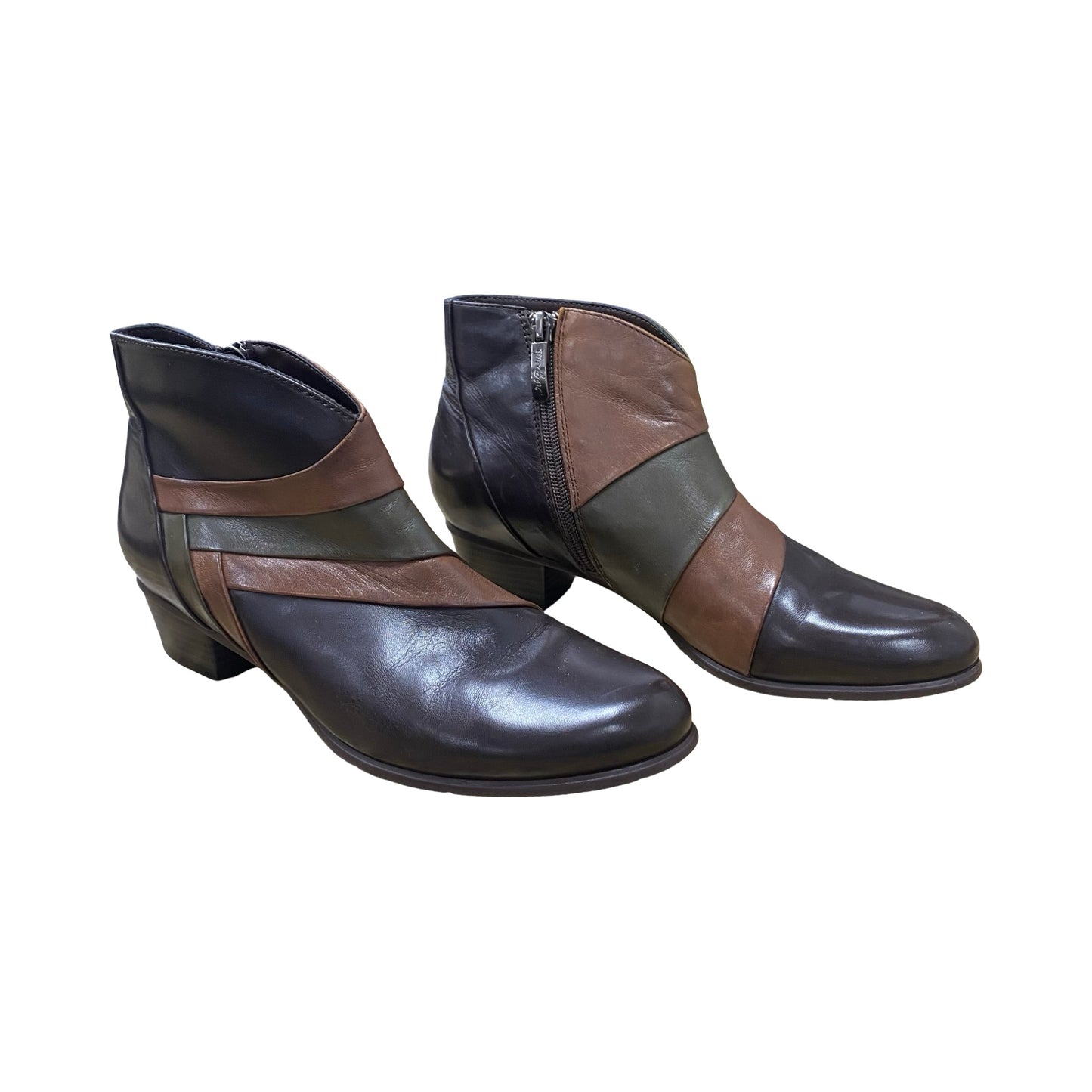 Boots Ankle Heels By Regarde Le Ciel In Multi, Size:7.5