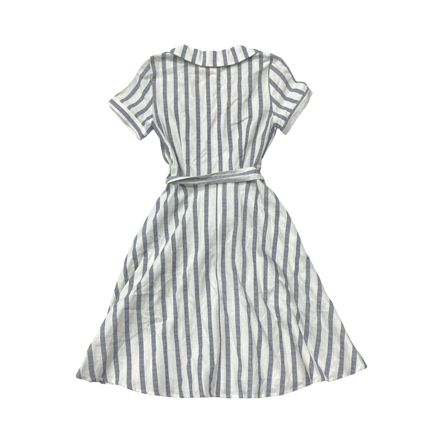 Dress Casual Midi By Eva Rose In Blue & White, Size:Xs