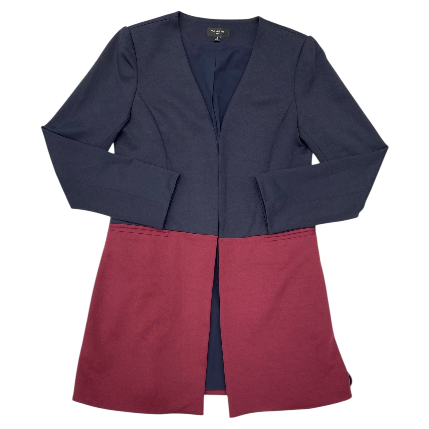 Blazer By Tahari In Blue & Red, Size:S