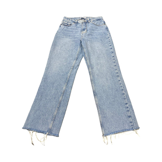 Jeans Straight By Zara In Blue Denim, Size:6