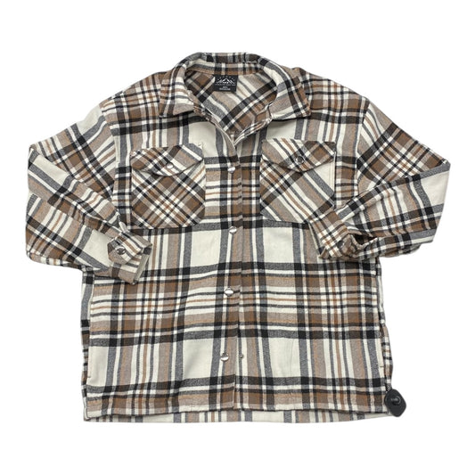 Jacket Shirt By Hfx In Plaid Pattern, Size:S