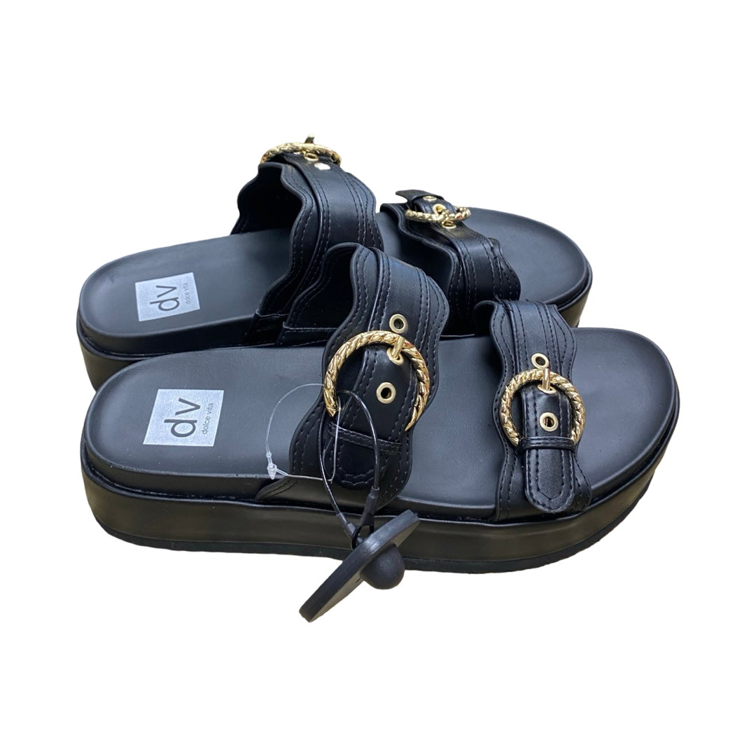 Sandals Heels Platform By Dolce Vita In Black, Size:9