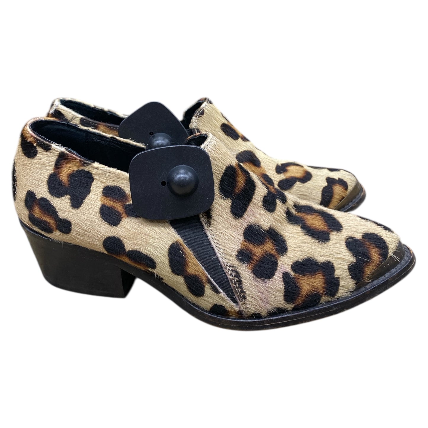 Boots Ankle Heels By Cmc In Animal Print, Size:5.5