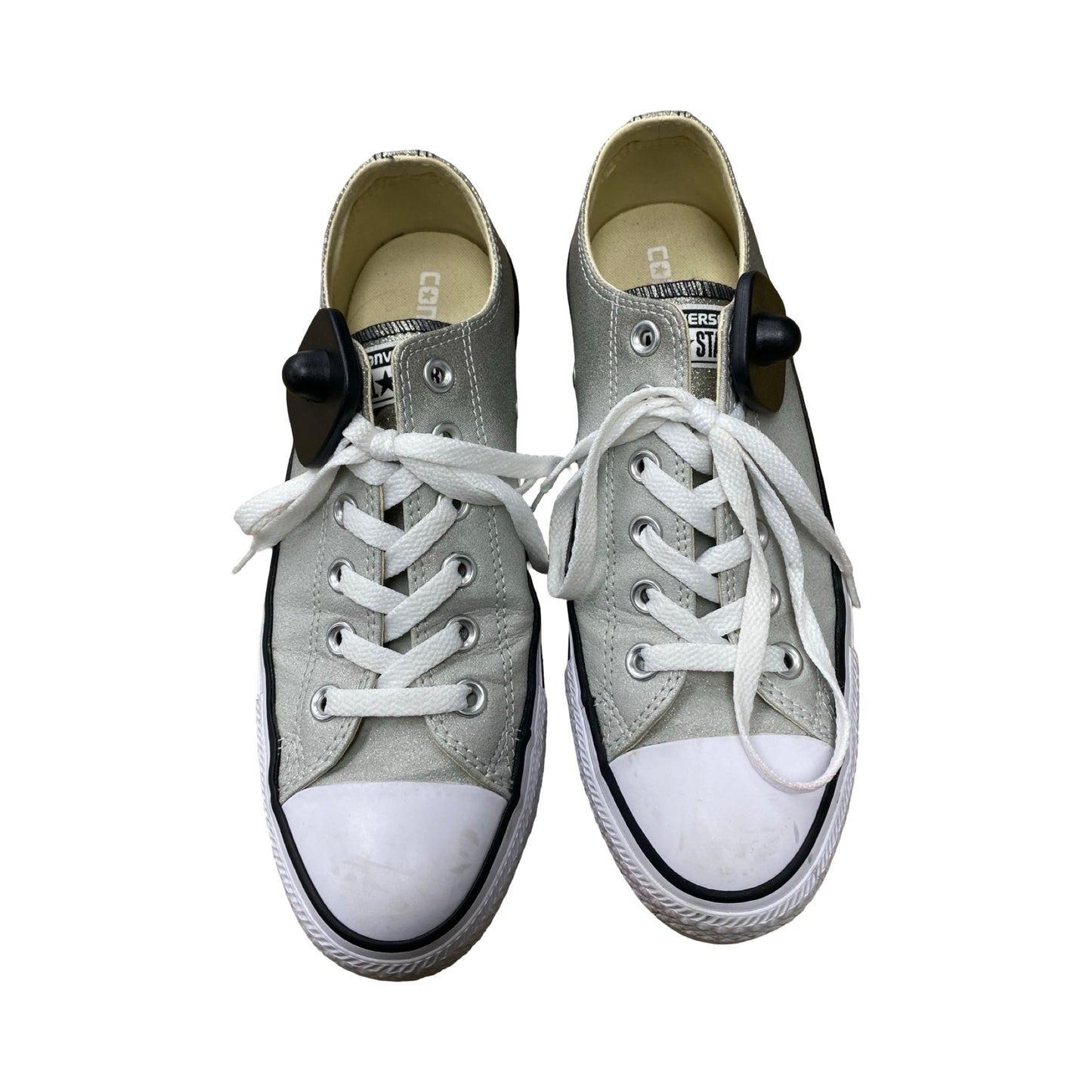 Shoes Sneakers By Converse In Silver, Size:8