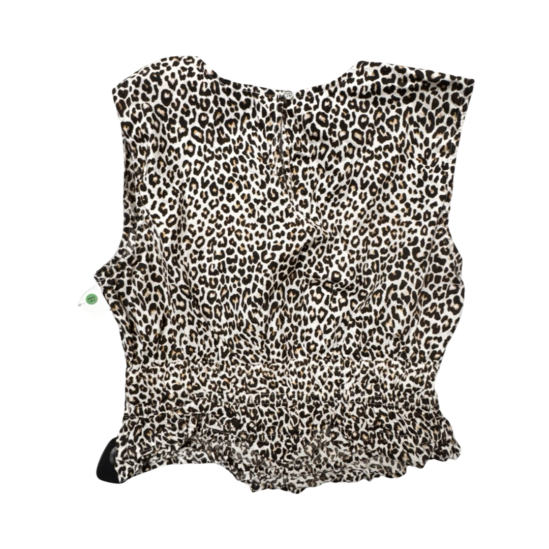 Top Sleeveless By J. Crew In Animal Print, Size:M