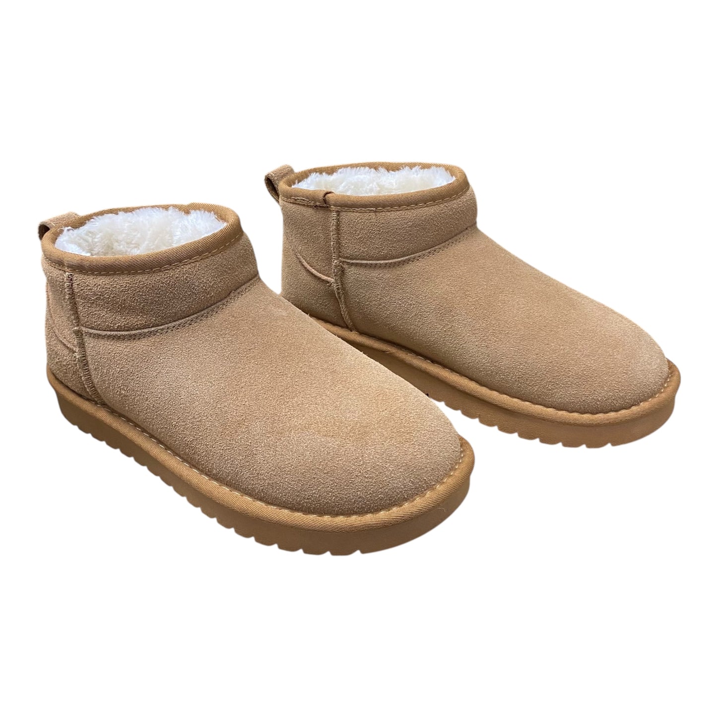 Boots Ankle Flats By Project Cloud In Brown, Size:7.5