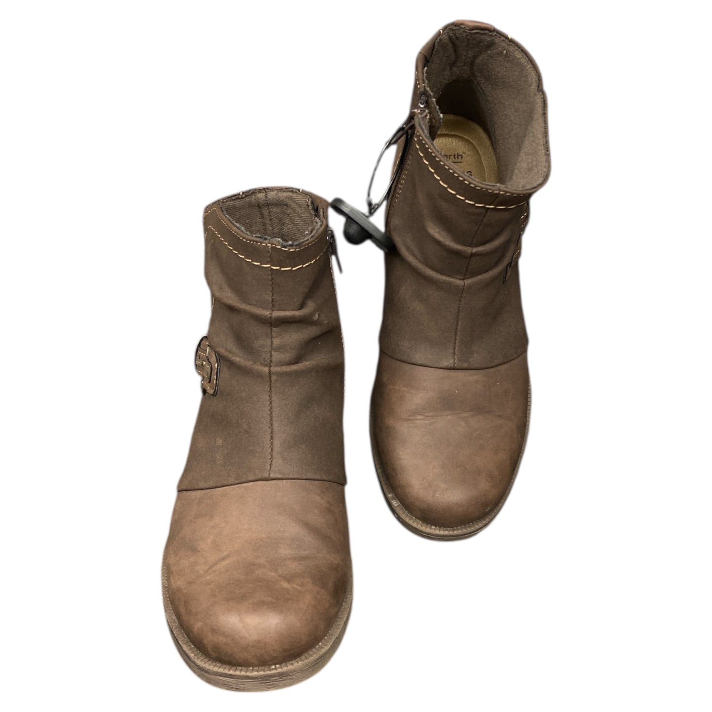 Boots Ankle Heels By Earth In Brown, Size:8.5