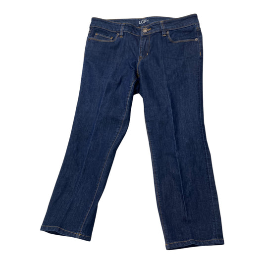 Jeans Cropped By Ann Taylor In Blue Denim, Size:8