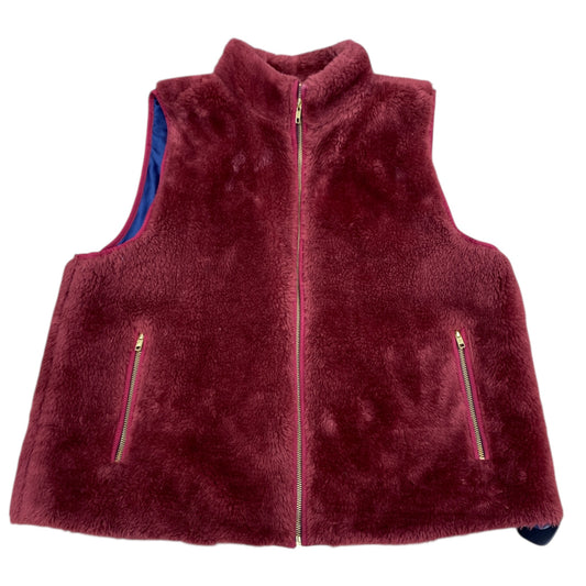 Vest Faux Fur & Sherpa By J. Crew In Red, Size:Xl