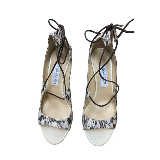 Shoes Luxury Designer By Jimmy Choo In Animal Print, Size:9