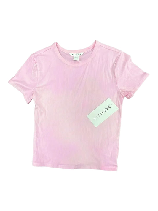 Athletic Top Ss By Athleta In Pink, Size:S