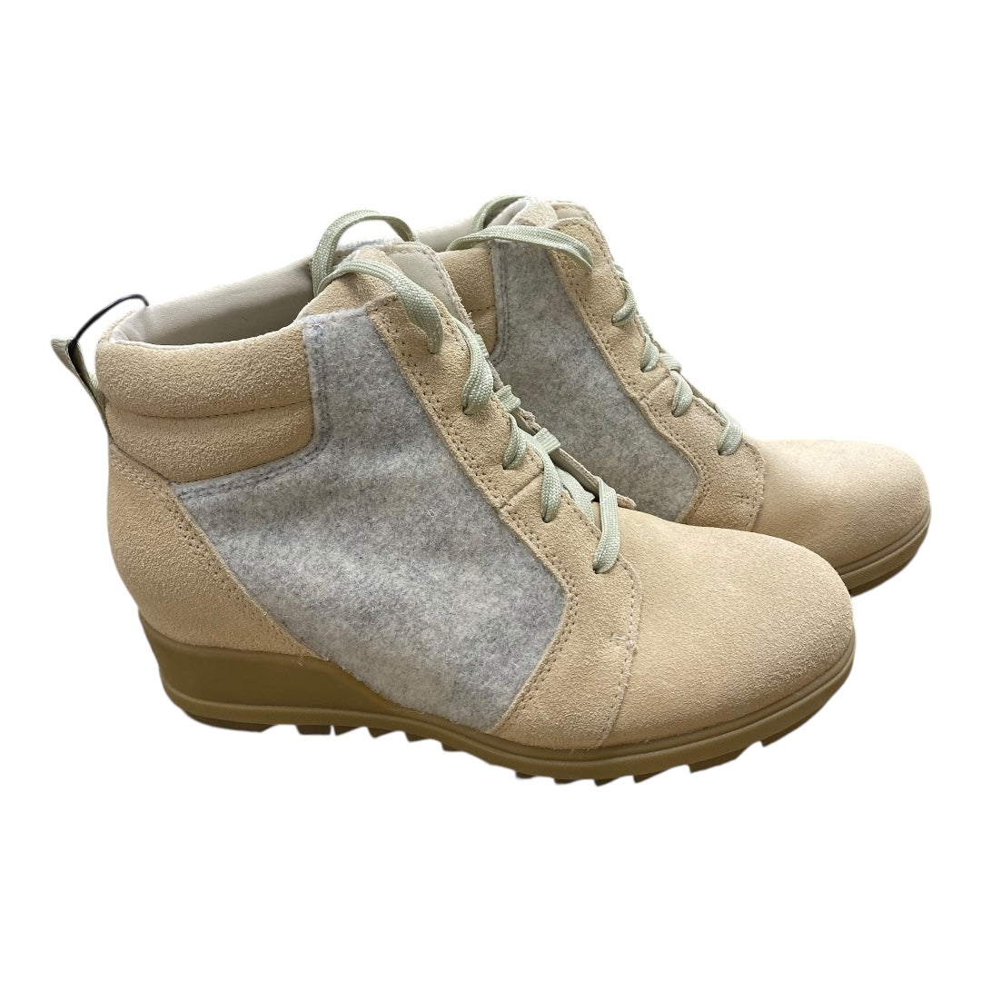 Boots Designer By Sorel In Grey & Tan, Size:8