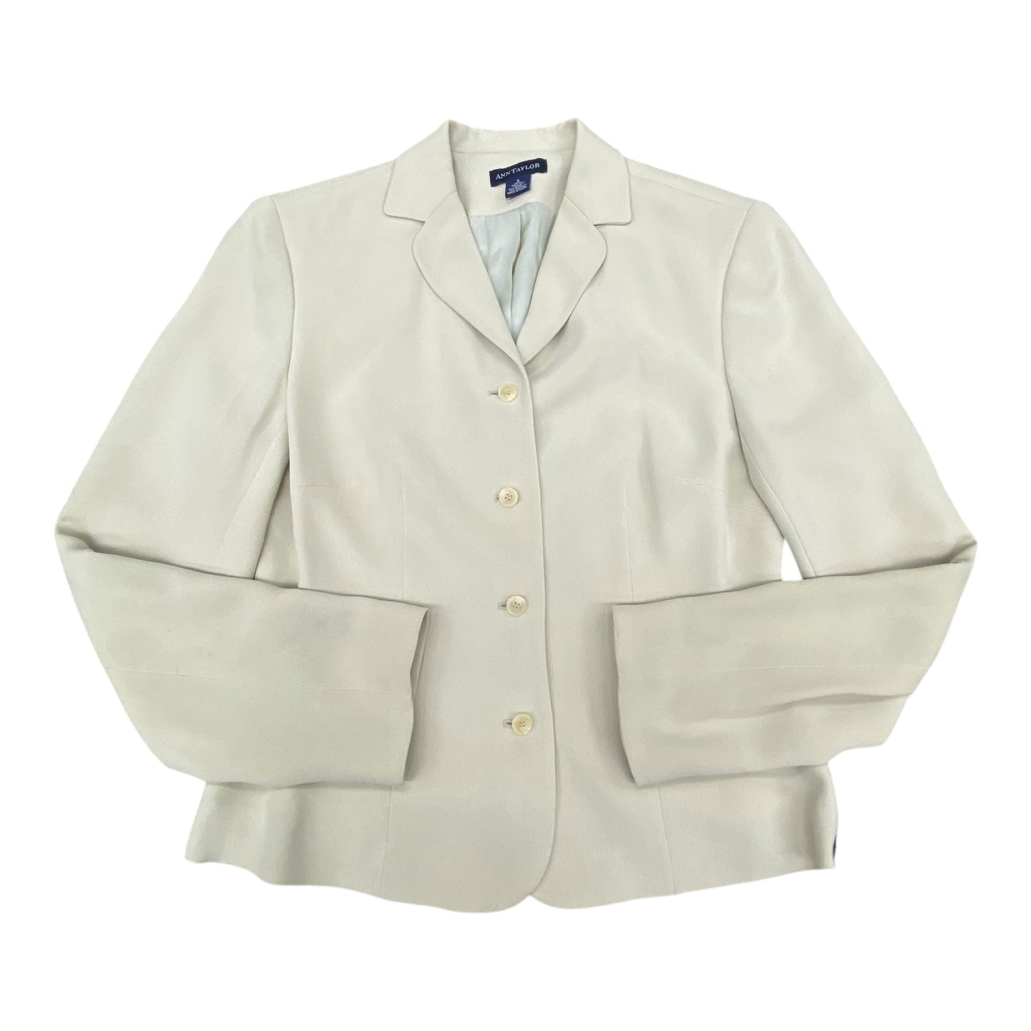 Blazer By Ann Taylor In Cream, Size:6