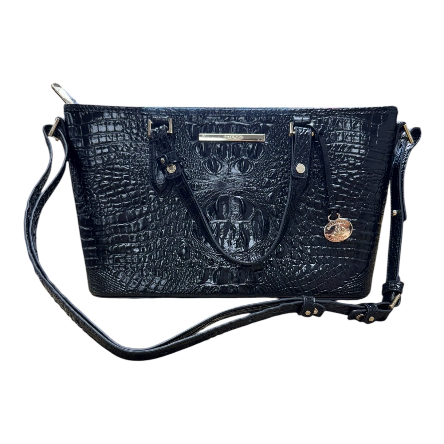 Handbag Designer By Brahmin In Black, Size:Medium