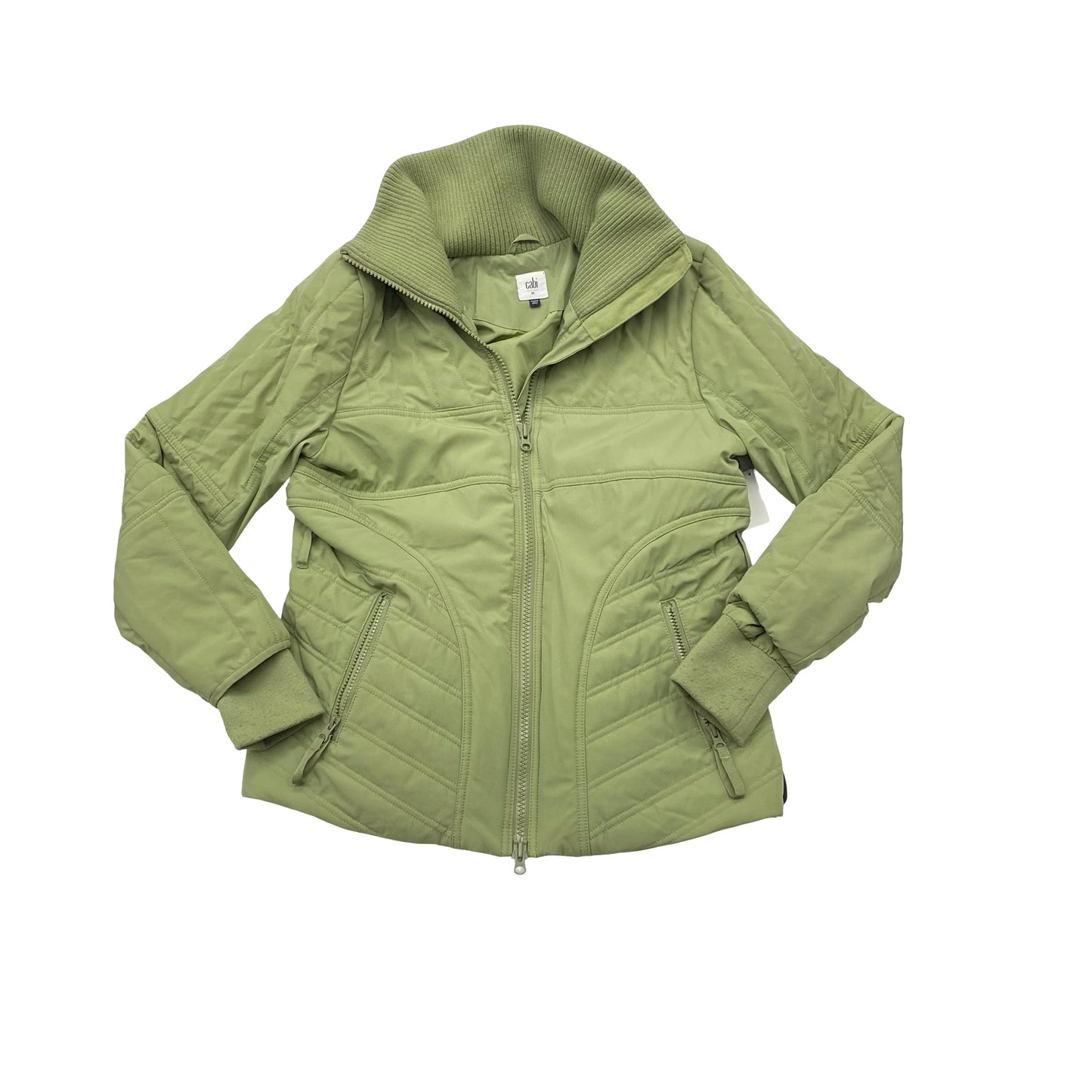 Jacket Puffer & Quilted By Cabi In Green, Size:M