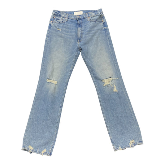 Jeans Straight By Mother In Blue, Size:14