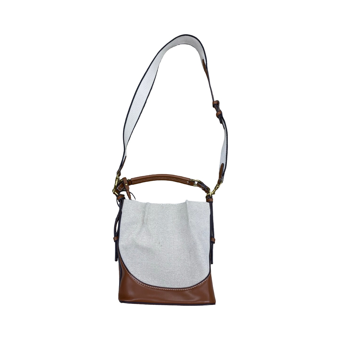 Handbag By Zara In Brown & Cream, Size:Medium