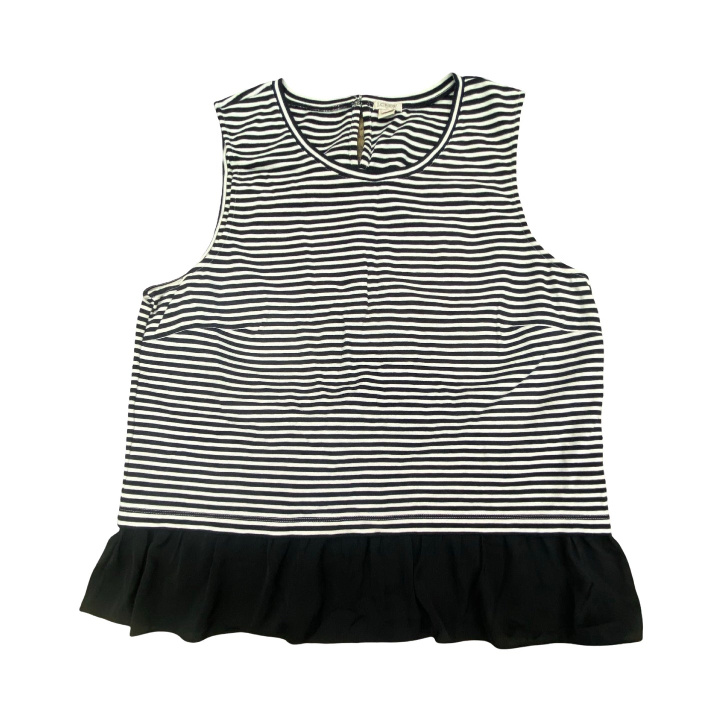 Top Sleeveless By J. Crew In Striped Pattern, Size:L
